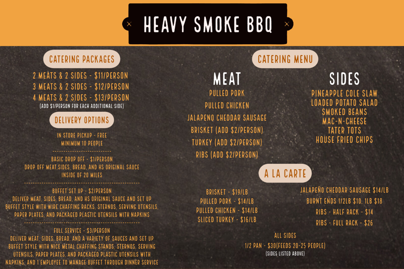 Catering Heavy Smoke BBQ